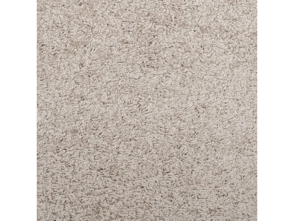 Tapete shaggy de pelo alto 160x160 cm bege