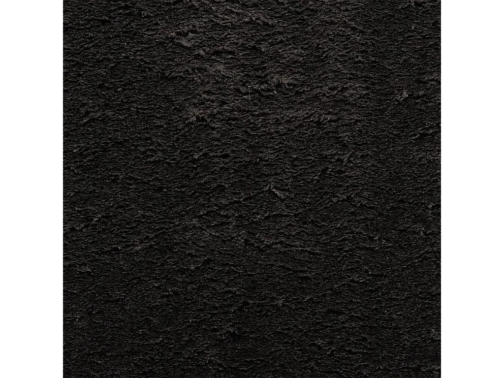 Tapete de pelo curto macio e lavável 80x200 cm preto