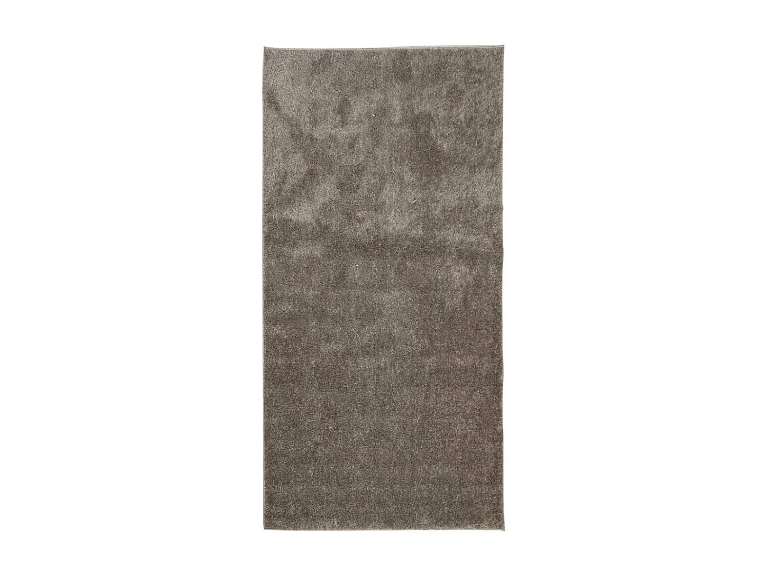 Tapis à poils longs aspect brillant gris 100x200 cm