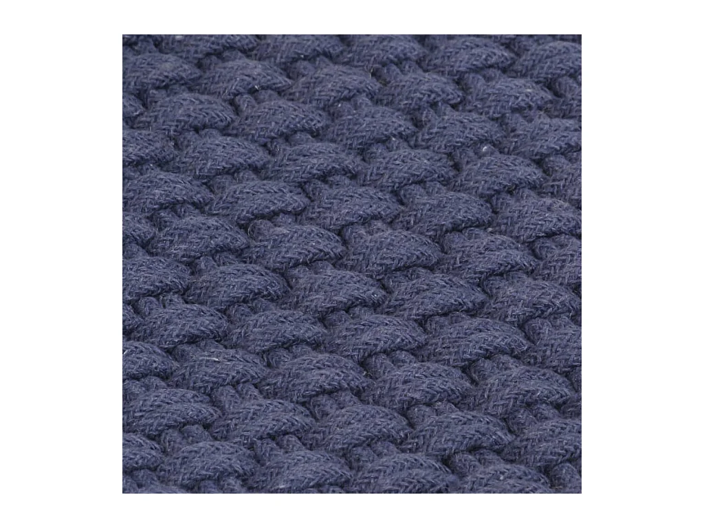 Alfombra rectangular algodón azul marino 120x180 cm