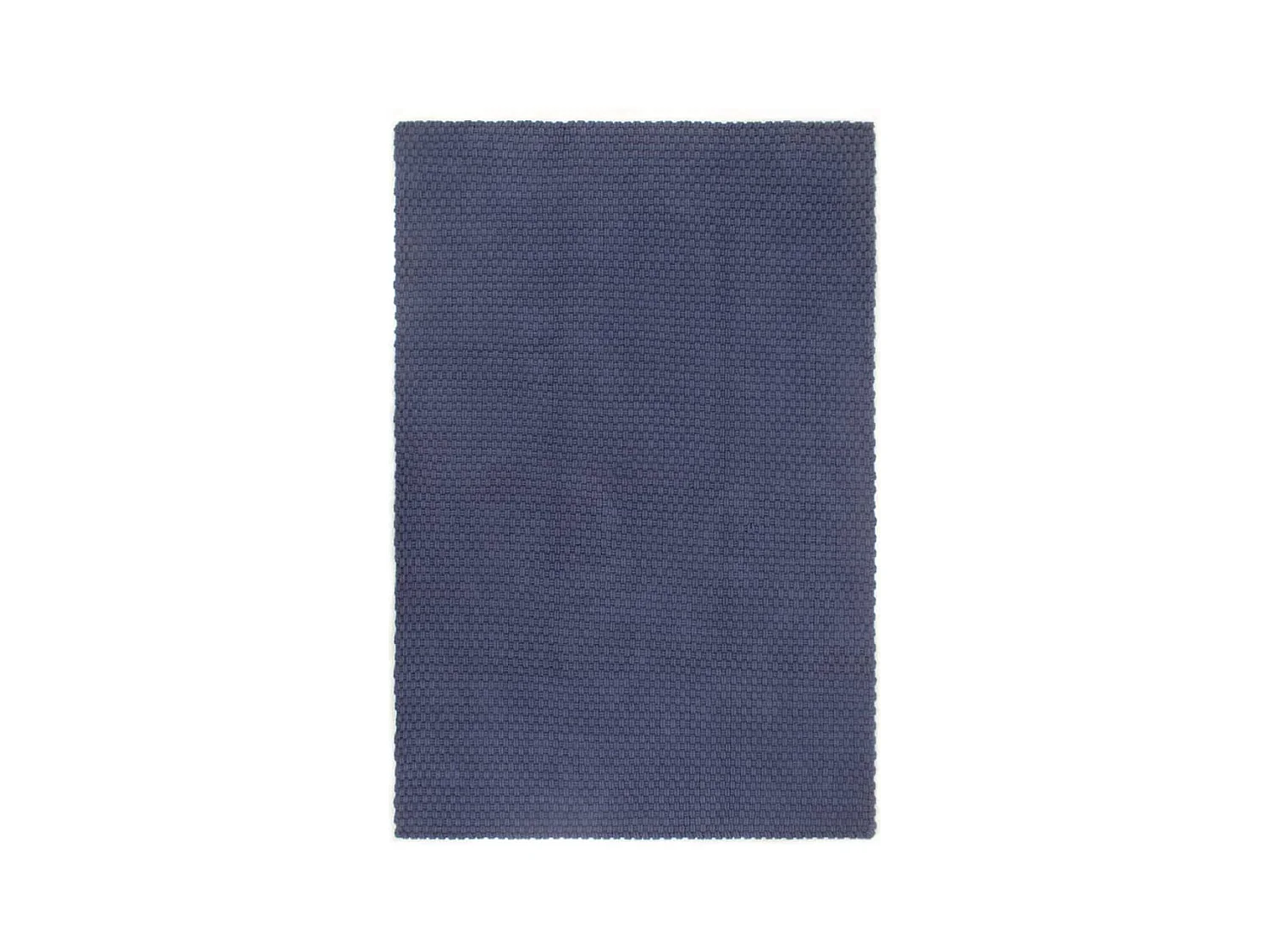 Alfombra rectangular algodón azul marino 120x180 cm