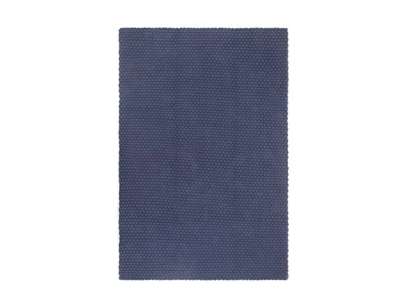 Tapis rectangulaire bleu marine 120x180 cm coton