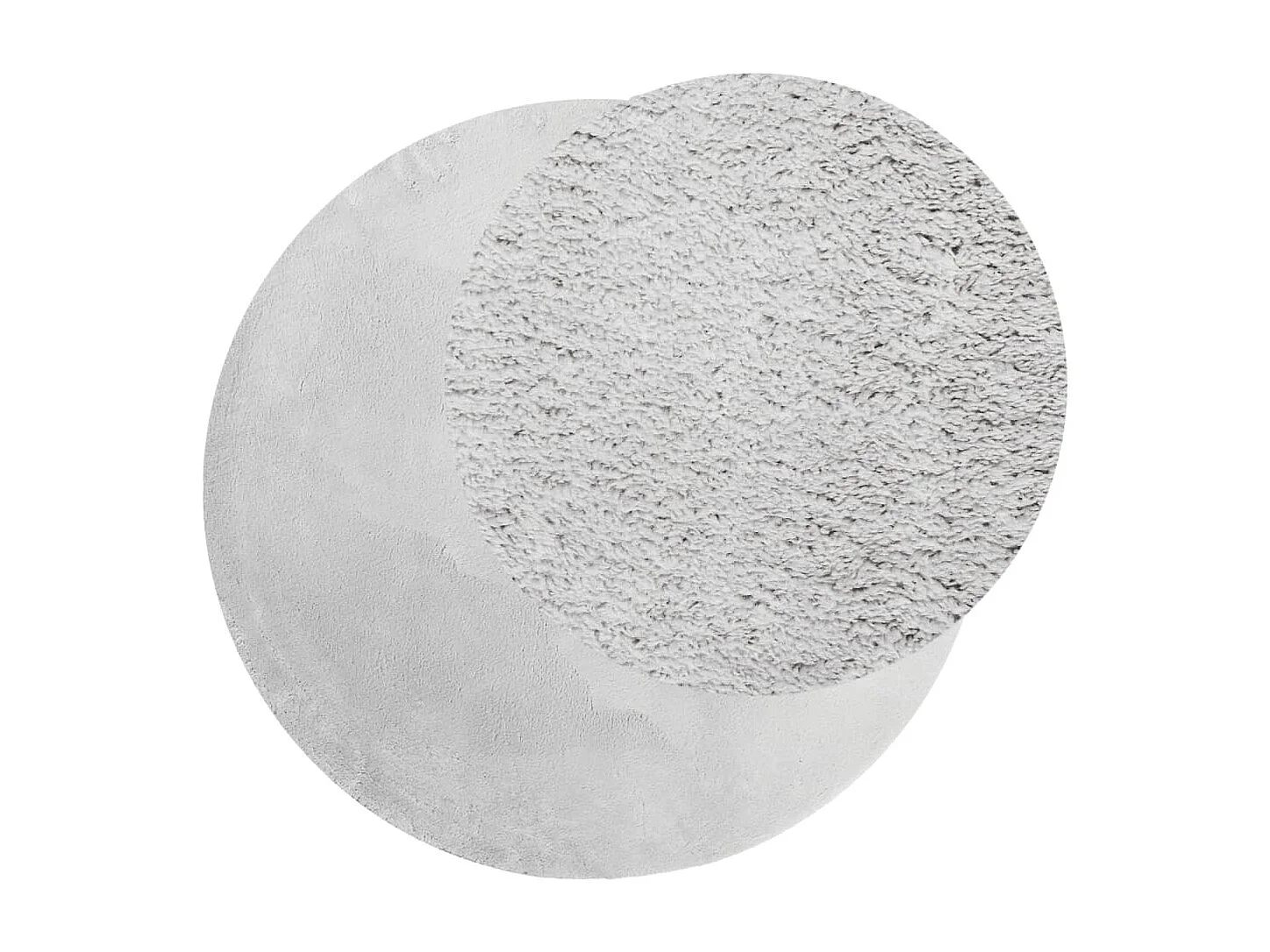 Alfombra de pelo corto suave lavable HUARTE gris Ø 200 cm