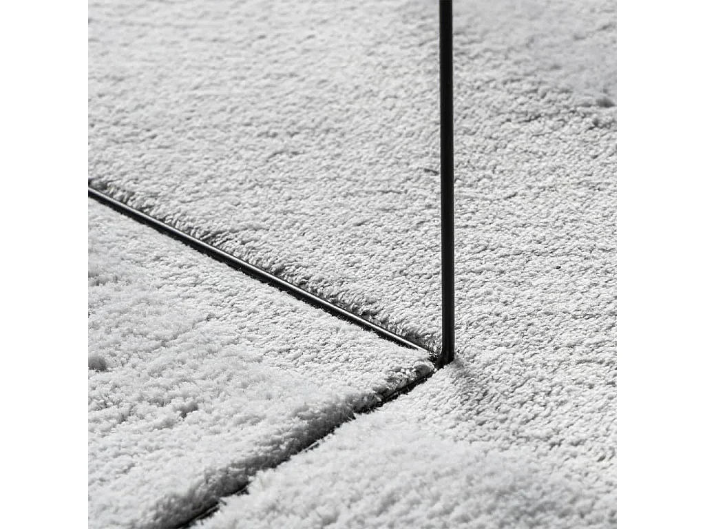 Alfombra de pelo corto suave lavable HUARTE gris Ø 200 cm