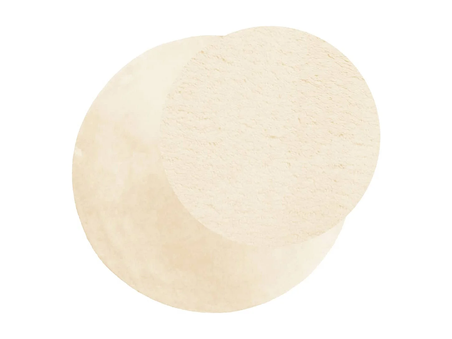 Tapis à poils courts doux et lavable crème ø 120 cm