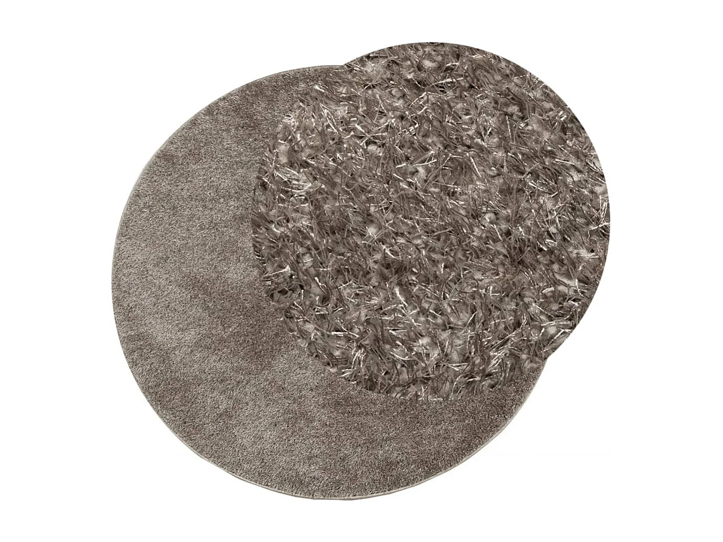 Tapis à poils longs aspect brillant gris ø 120 cm