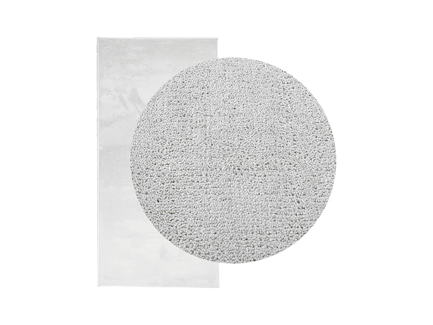 Tapis à poils courts gris 100x200 cm