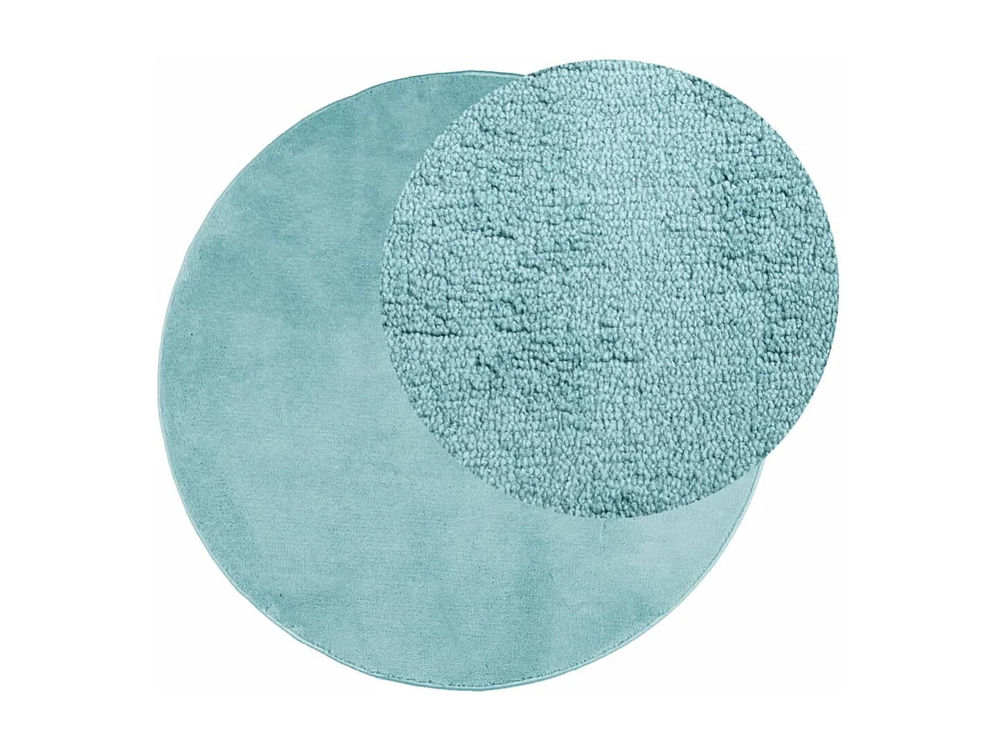 Tapis à poils courts vert ø 120 cm