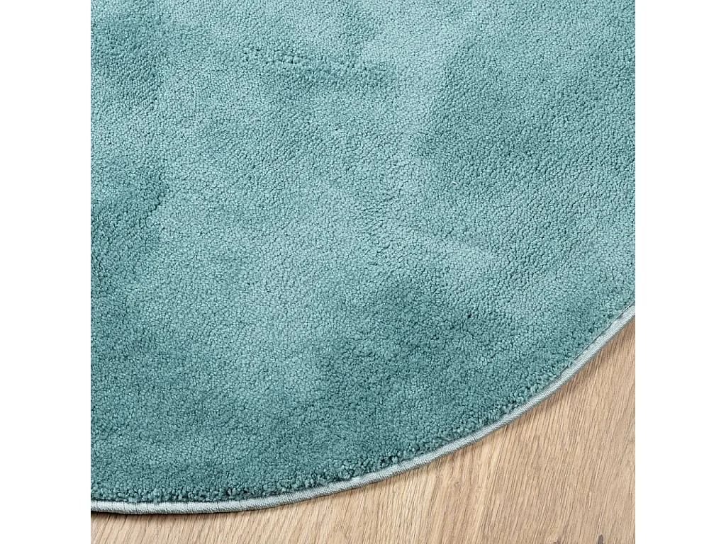Tapis à poils courts vert ø 120 cm