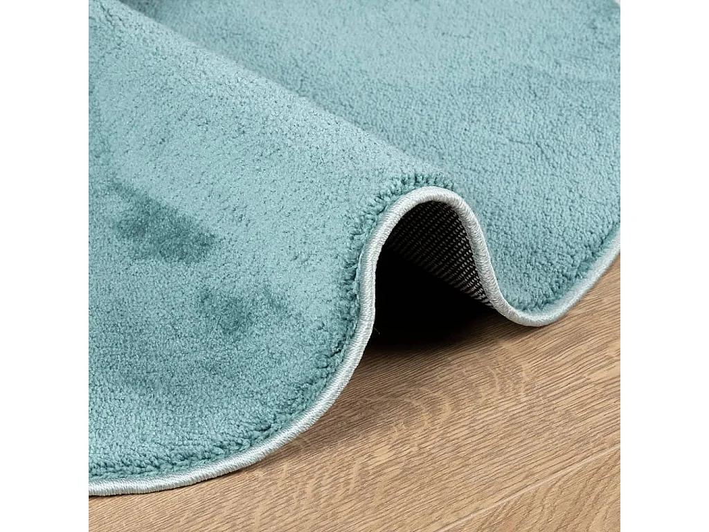 Tapis à poils courts vert ø 120 cm