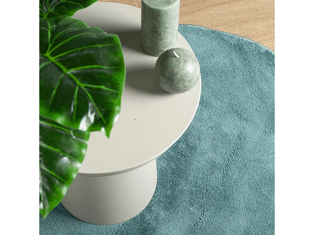 Tapis à poils courts vert ø 120 cm