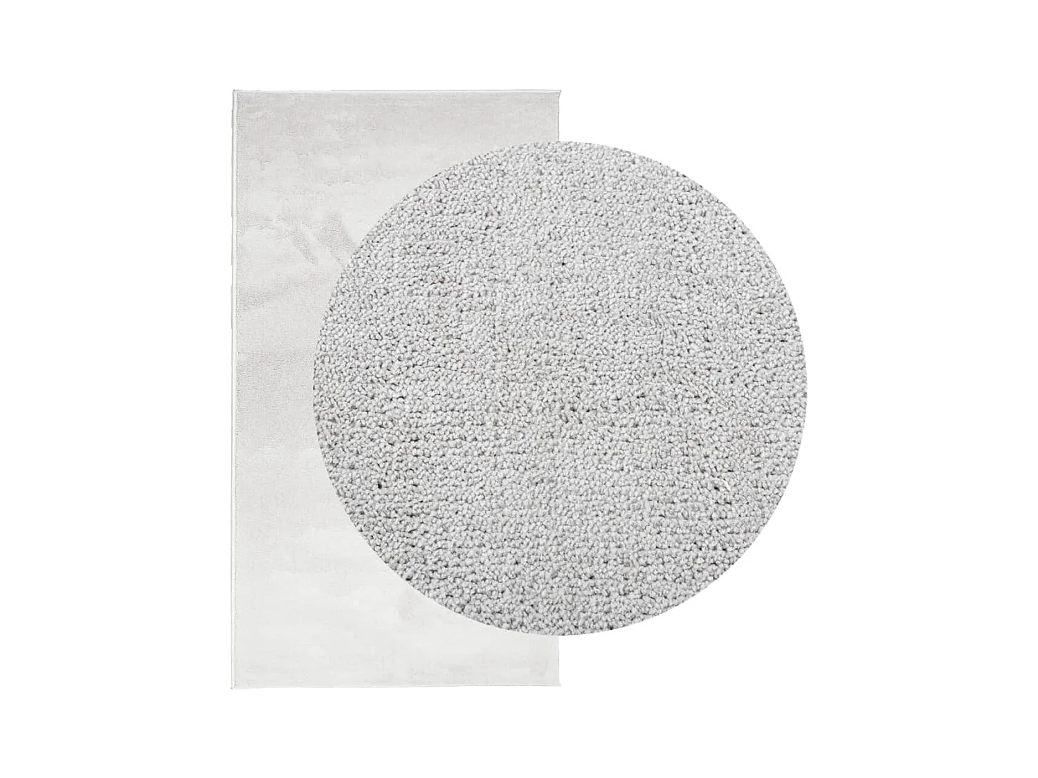 Tapis à poils courts gris 80x150 cm