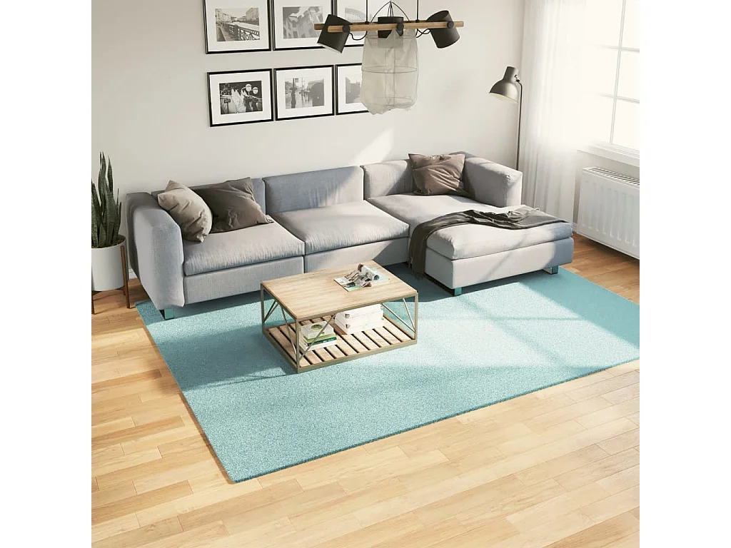 Tapis à poils courts vert 200x280 cm