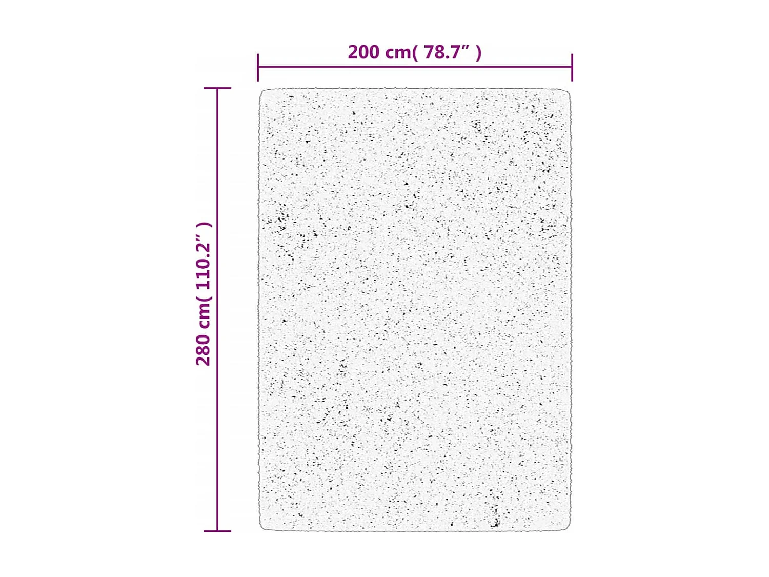 Tapis shaggy à poils longs moderne bleu 200x280 cm