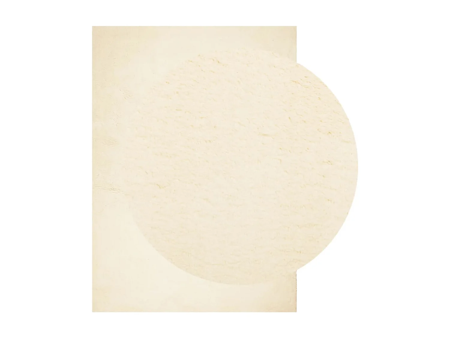 Tapis à poils courts doux et lavable crème 240x340 cm