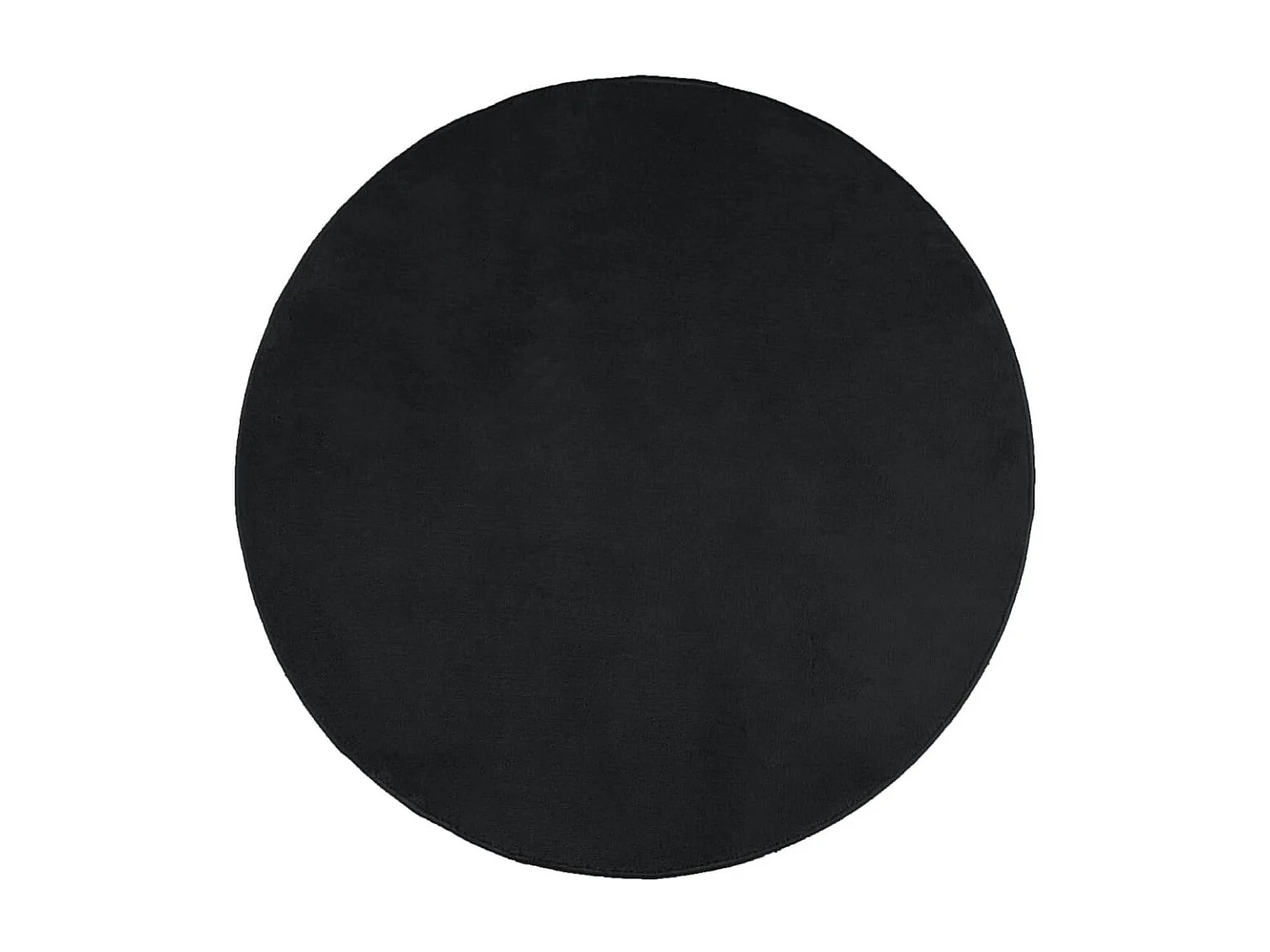 Tapis à poils courts noir ø 200 cm