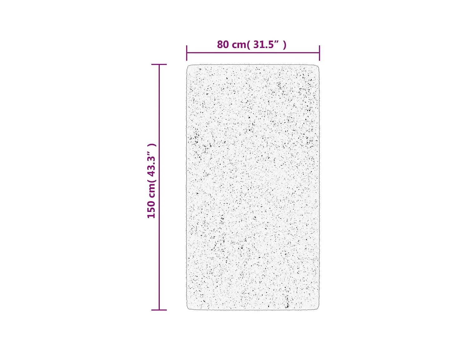 Tapis shaggy à poils longs moderne doré 80x150 cm