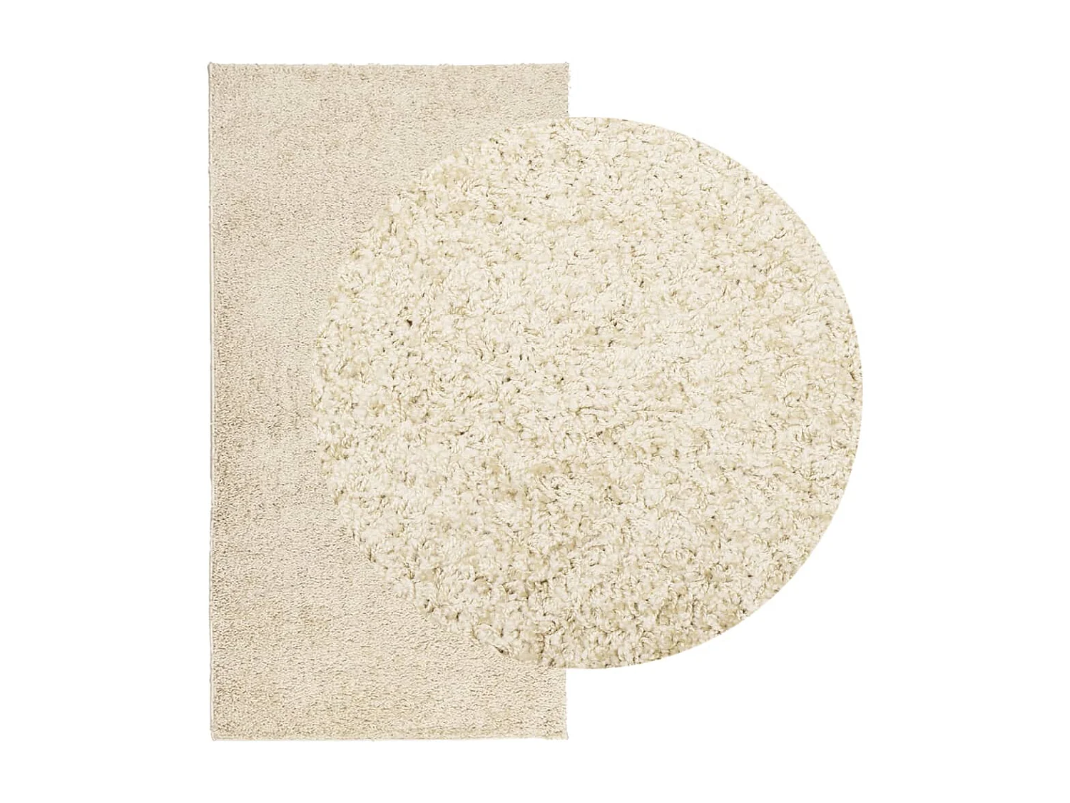 Tapete shaggy de pelo alto 80x150 cm dourado