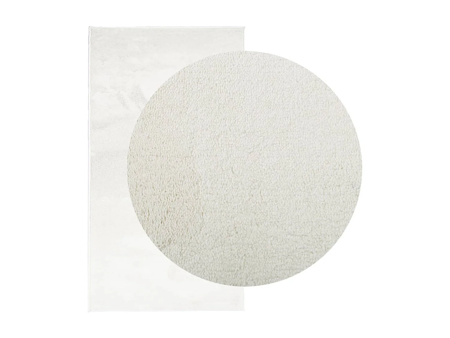 Tapete de pelo curto OVIEDO 60x110 cm creme