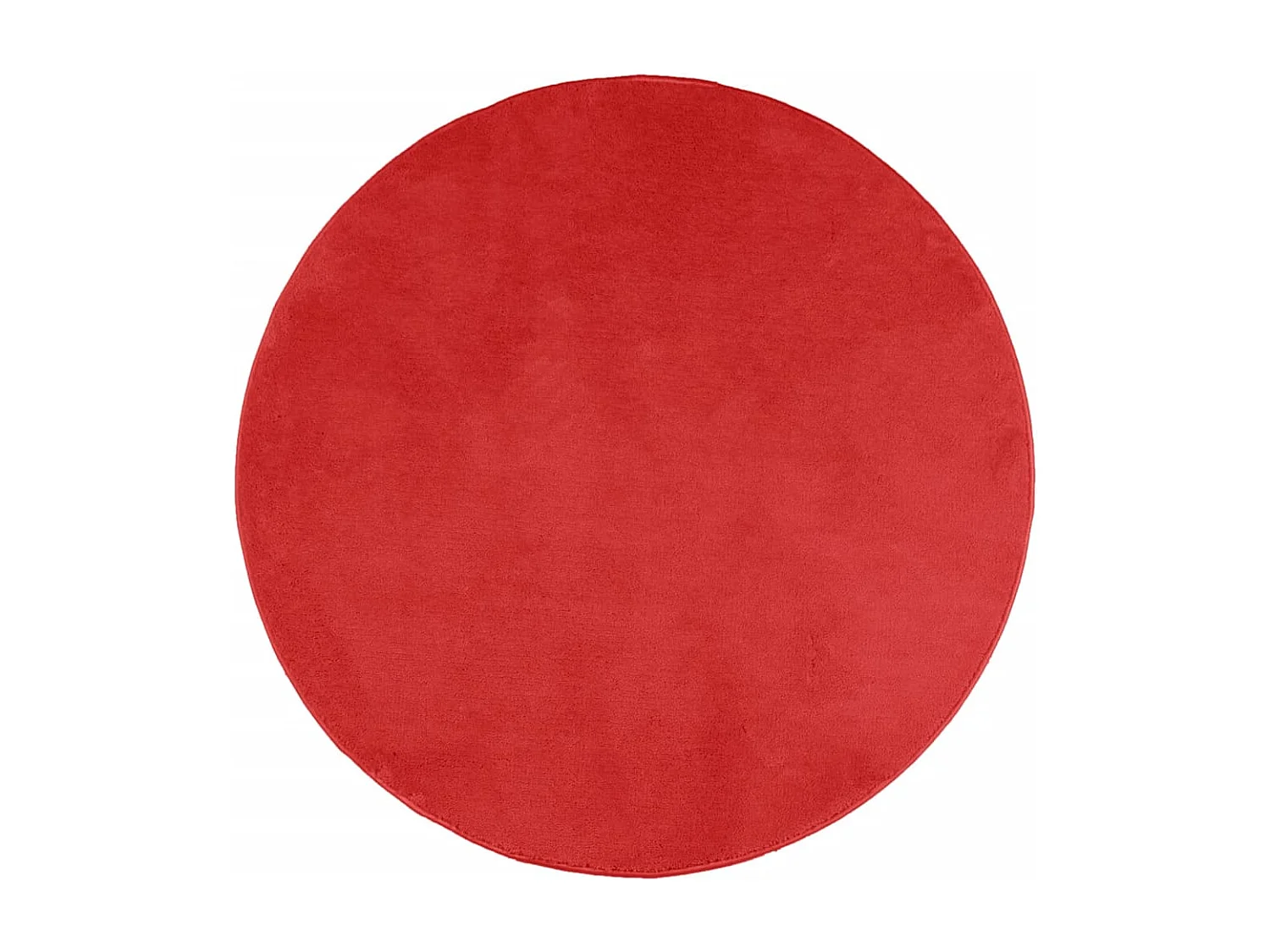 Tapis à poils courts rouge ø 100 cm