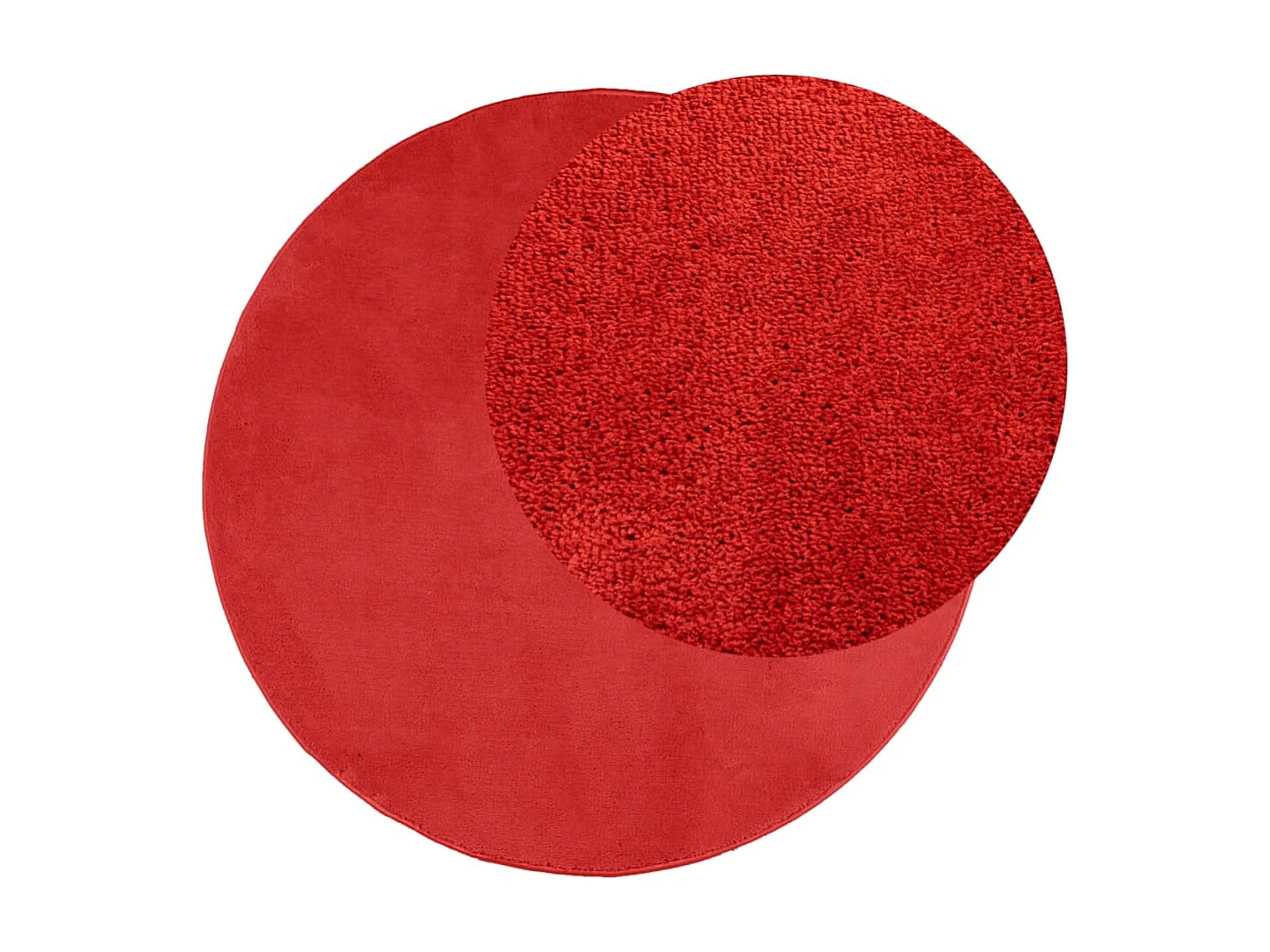 Tapis à poils courts rouge ø 100 cm