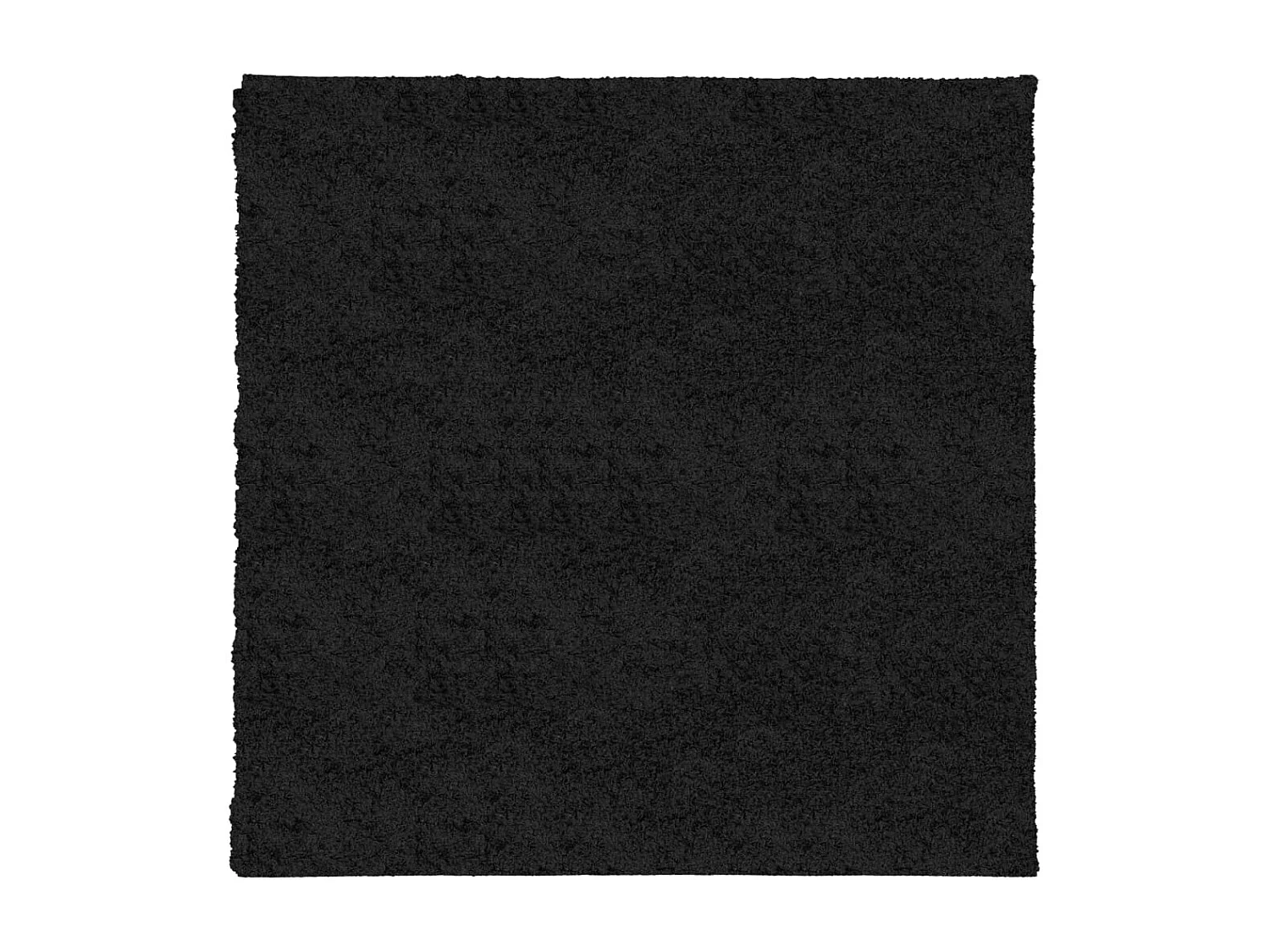 Tapete shaggy de pelo alto 200x200 cm preto