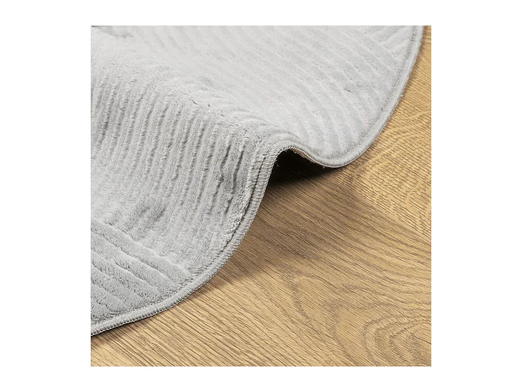 Tapis poils courts style scandinave gris ø 80 cm