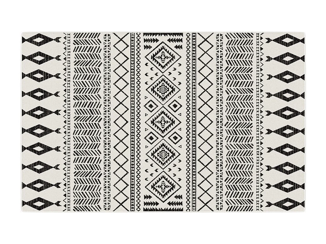 Tapis à poils courts multicolore 190x300 cm antidérapant