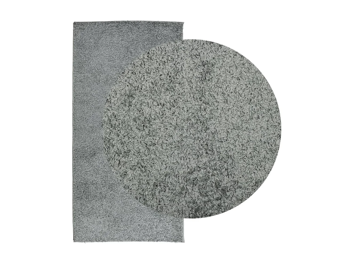 Alfombra de pelo largo moderna verde 100x200 cm