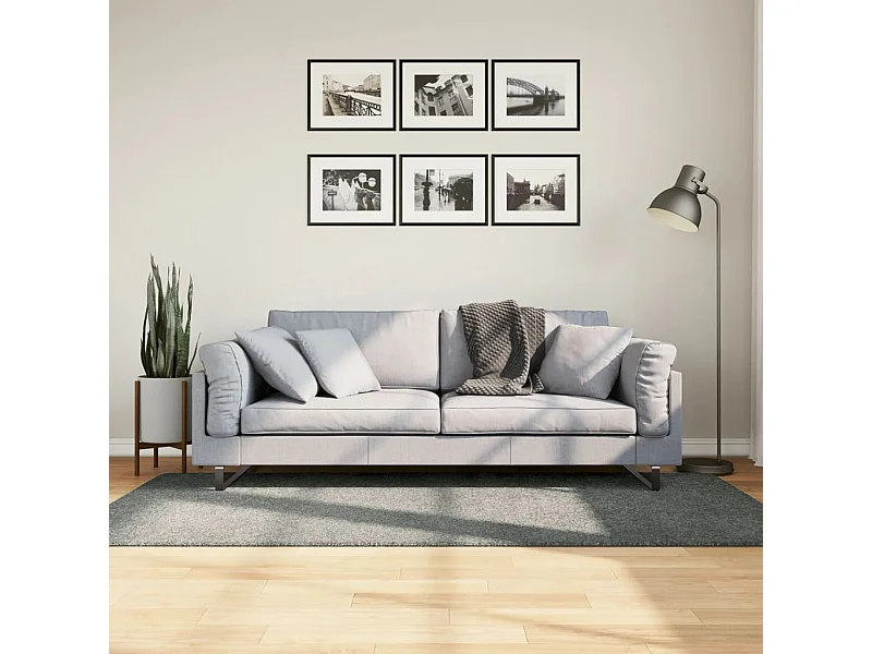 Tapete shaggy de pelo alto 100x200 cm verde