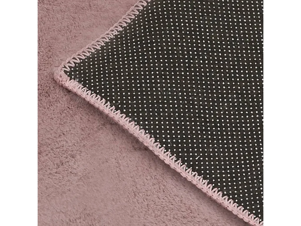 Tapis fausse fourrure de lapin 200x300 cm vieux rose