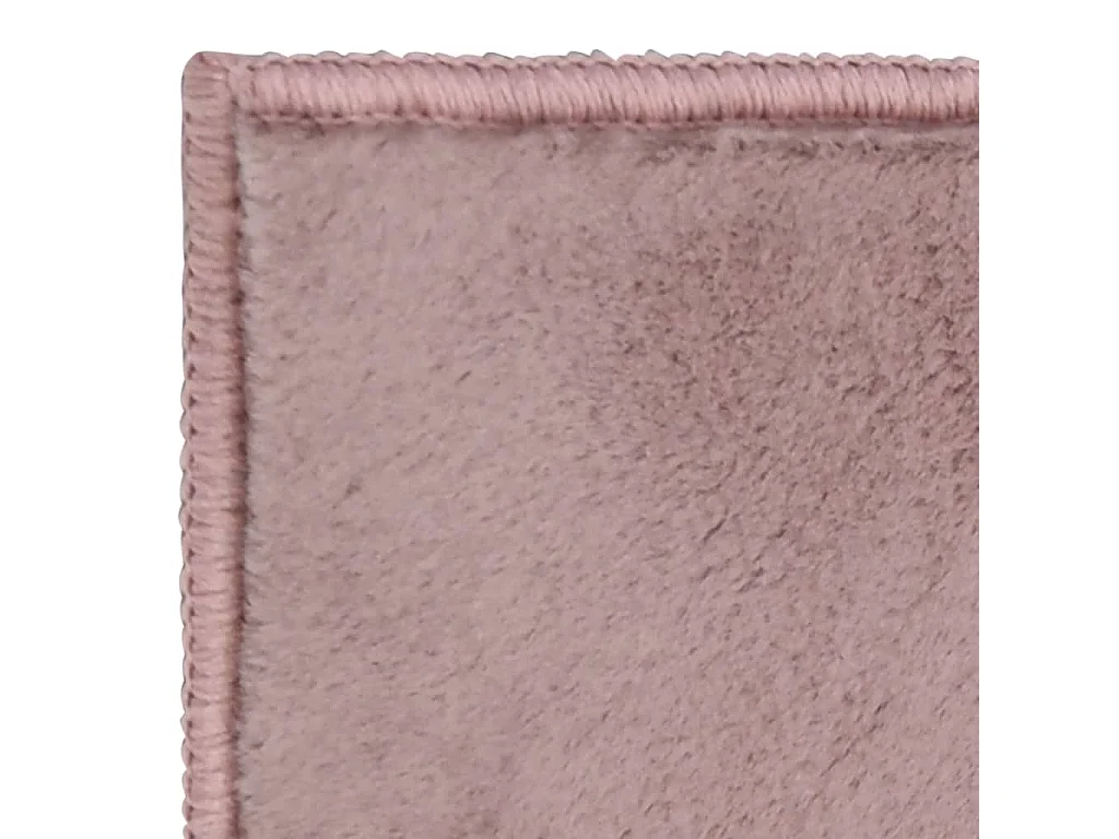 Tapis fausse fourrure de lapin 200x300 cm vieux rose