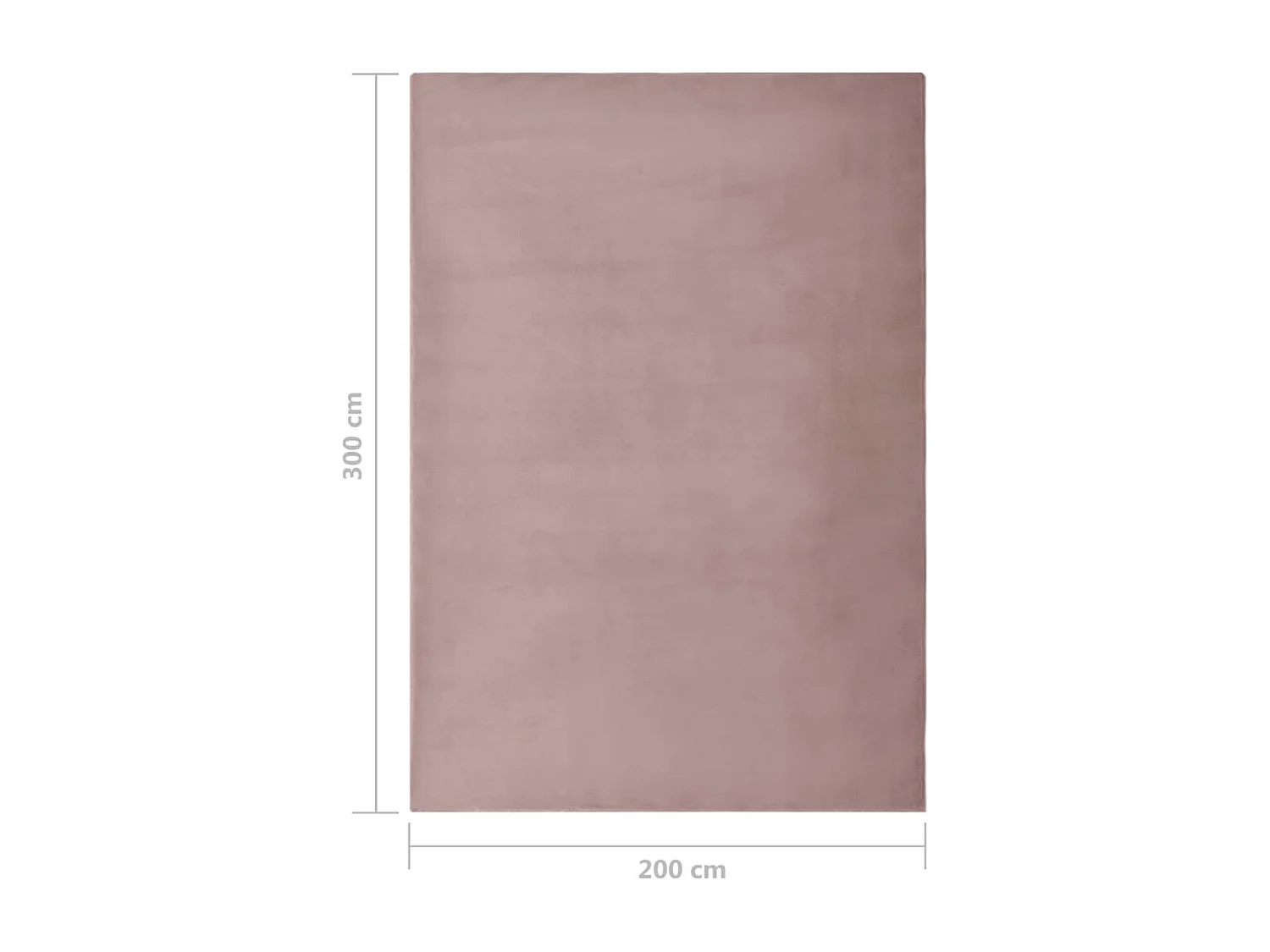 Tapis fausse fourrure de lapin 200x300 cm vieux rose