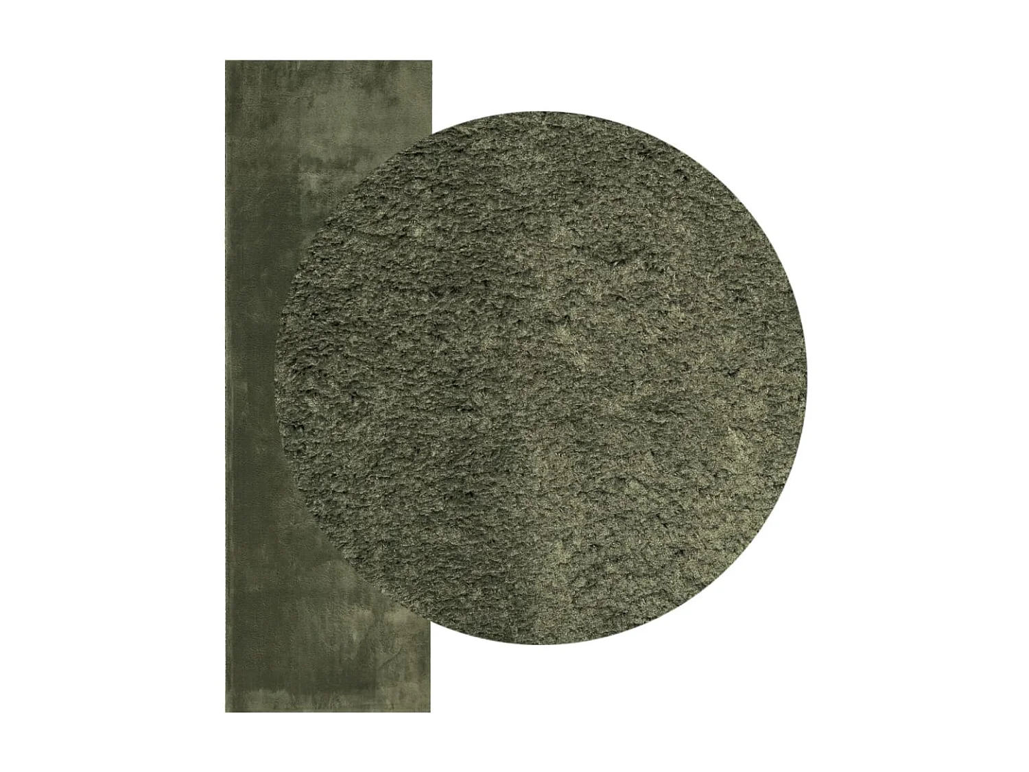 Tapis à poils courts doux et lavable vert forêt 80x250cm