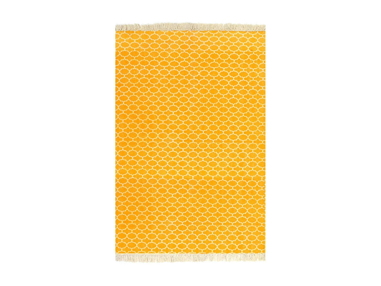 Tapis kilim coton 160 x 230 cm avec motif jaune