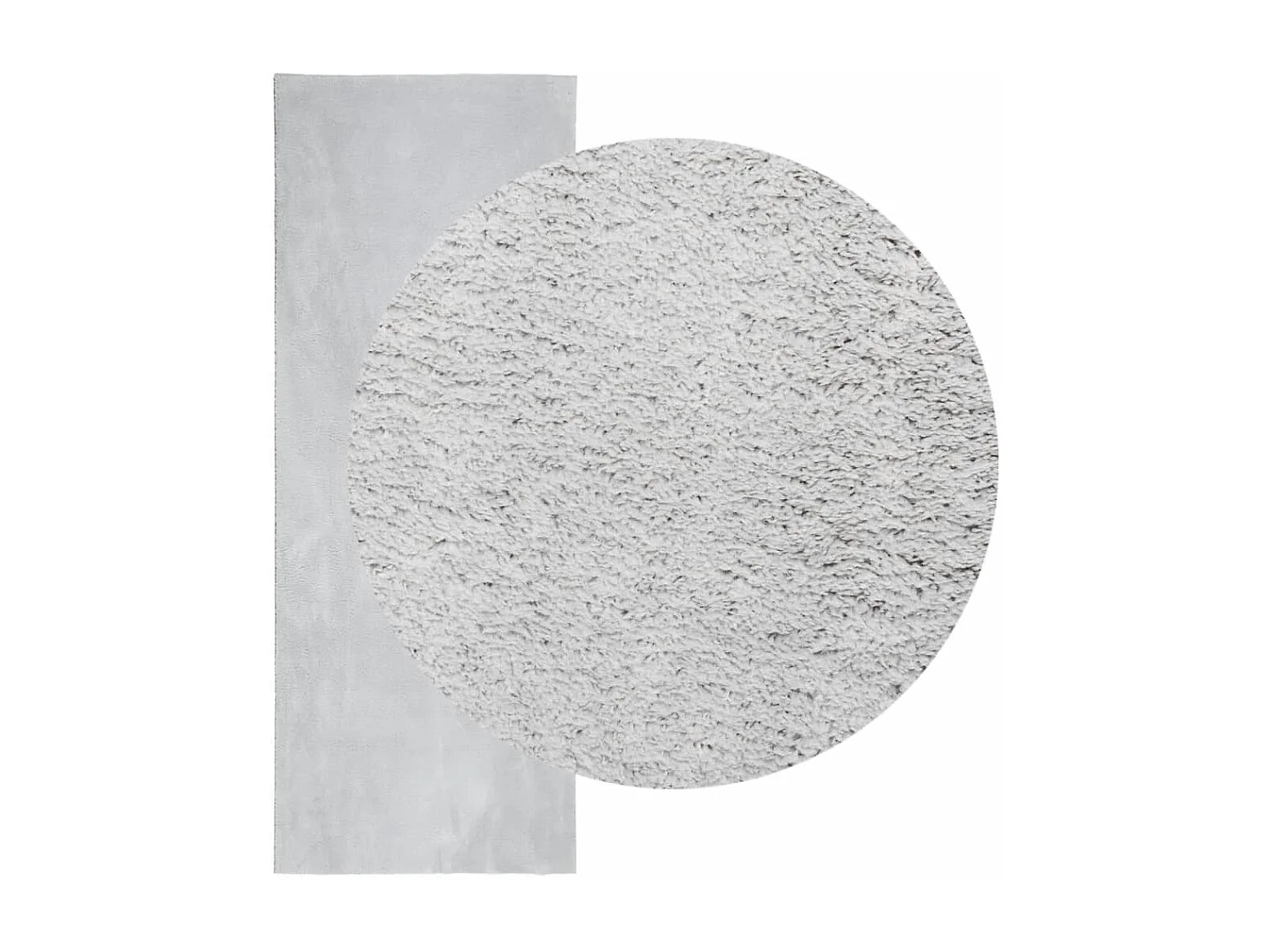 Tapis à poils courts doux et lavable gris 80x200 cm