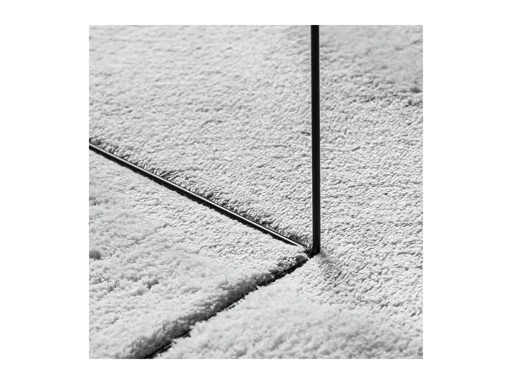 Tapis à poils courts doux et lavable gris 80x200 cm