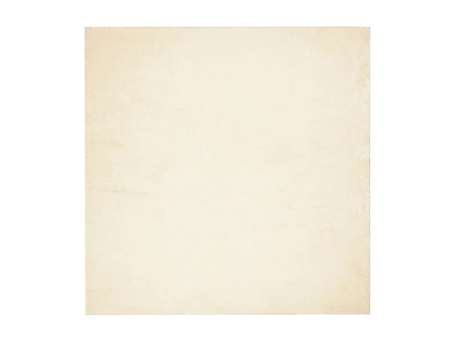 Tapis à poils courts doux et lavable crème 120x120 cm