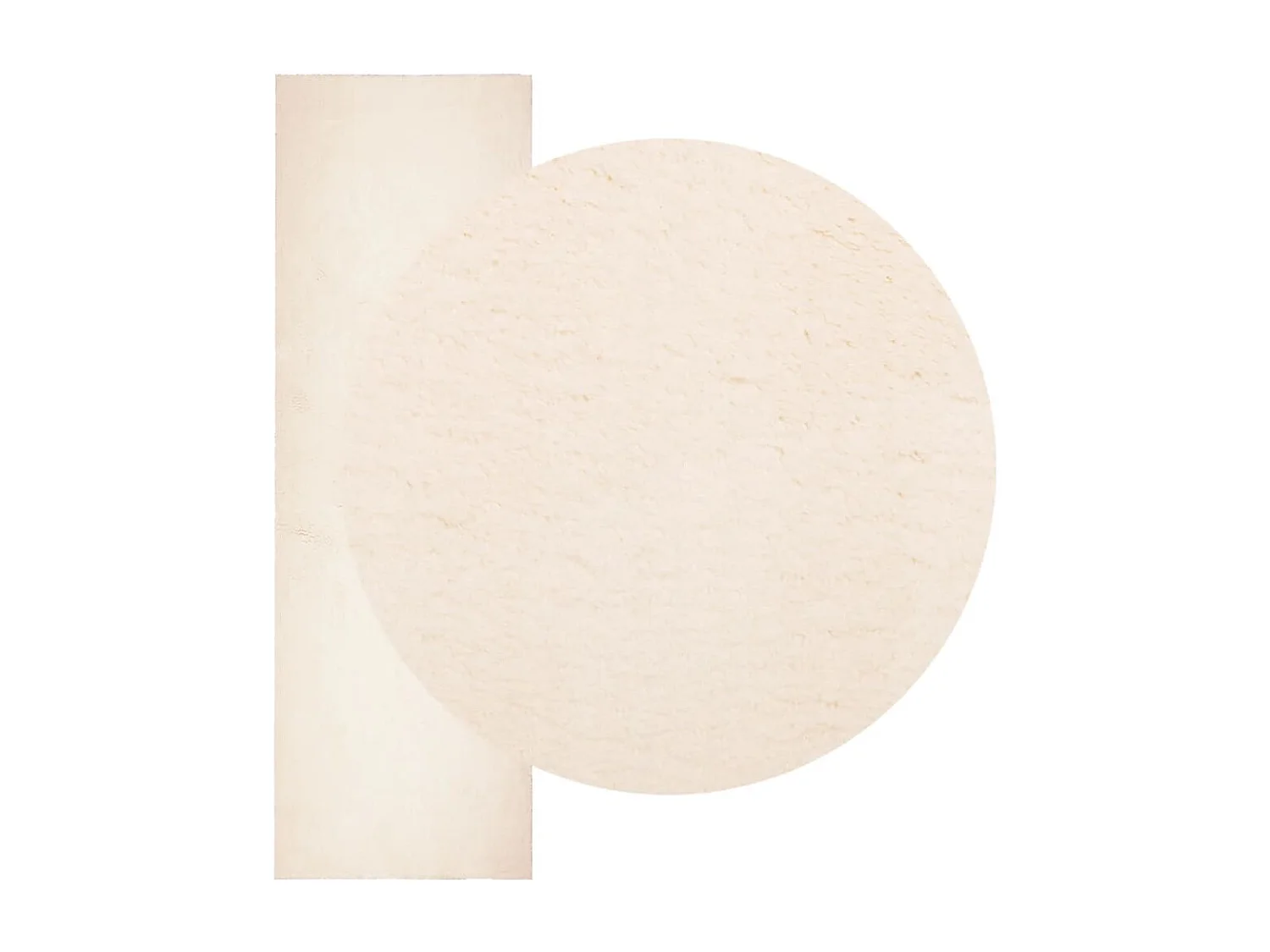 Tapis à poils courts doux et lavable beige 80x250 cm