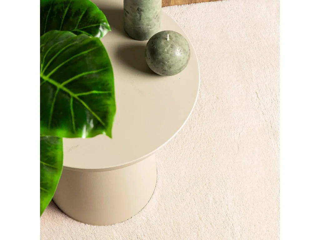 Tapis à poils courts doux et lavable beige 80x250 cm