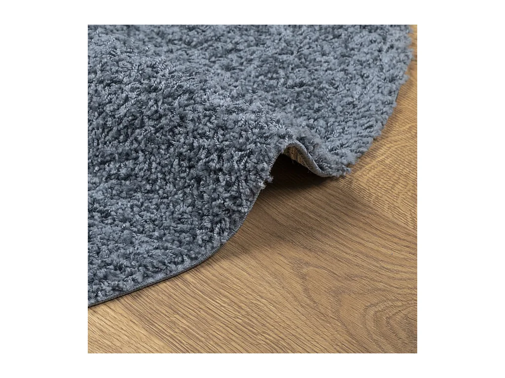 Alfombra de pelo largo moderna azul Ø 160 cm
