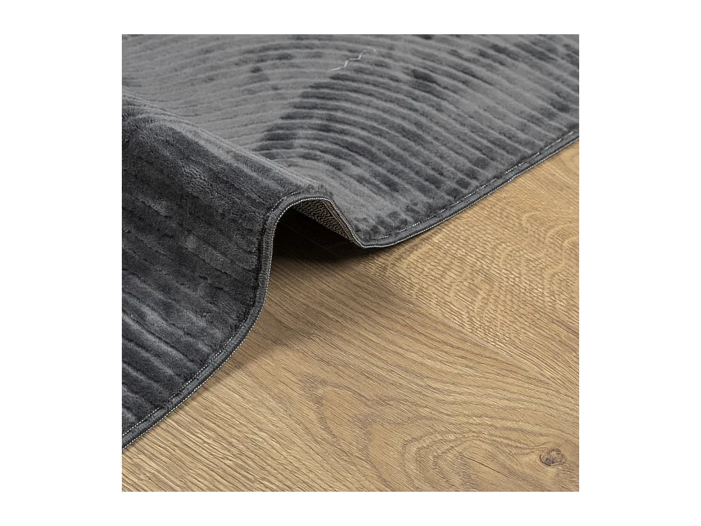 Tapis poils courts style scandinave anthracite 140x200 cm
