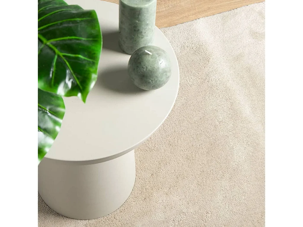 Tapete de pelo curto OVIEDO 60x110 cm bege