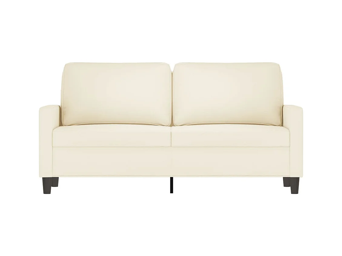 Tweezitsbank 140 cm fluweel crèmekleurig