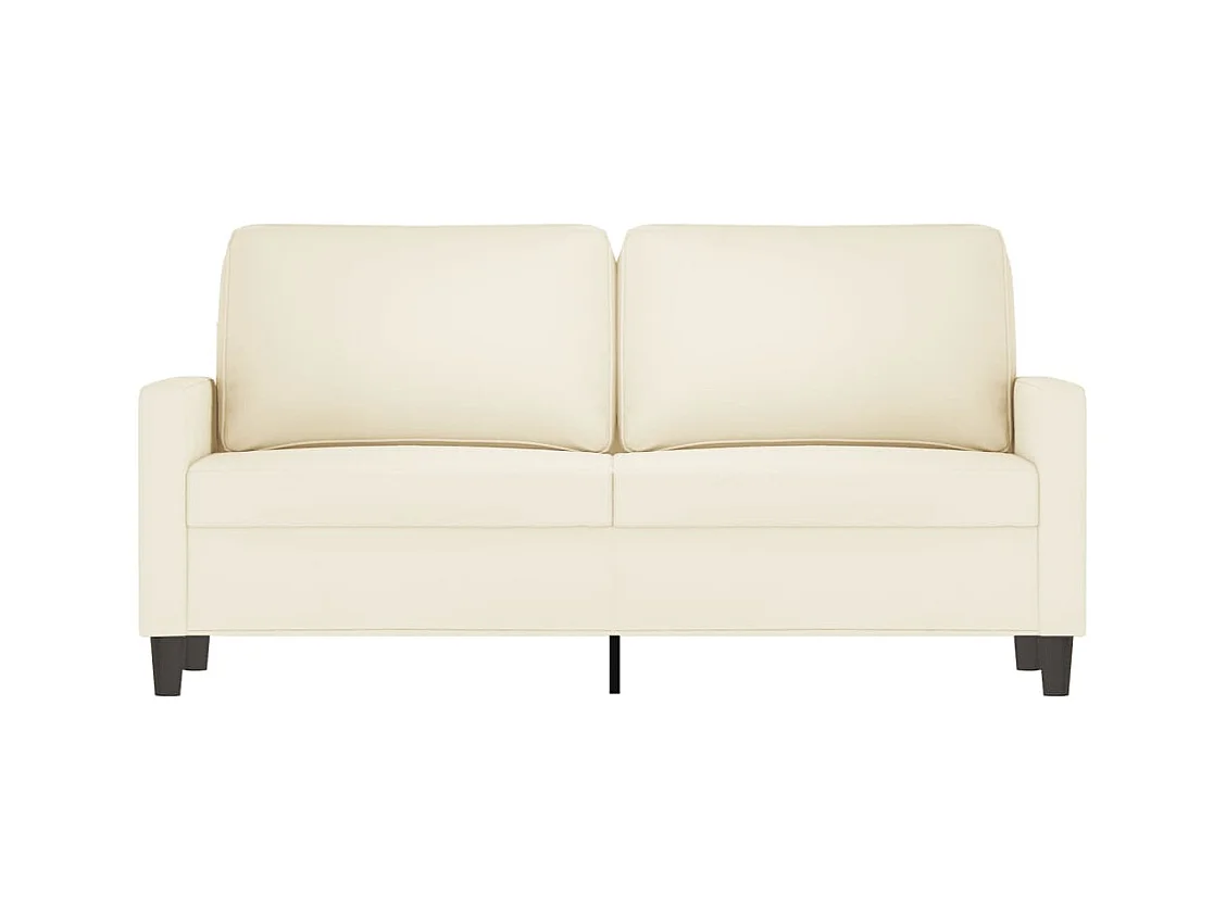 Tweezitsbank 140 cm fluweel crèmekleurig