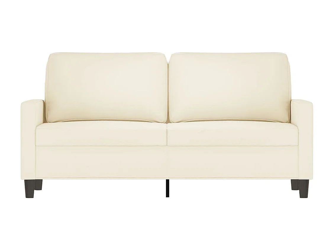 Canapé à 2 places Crème 140 cm Velours