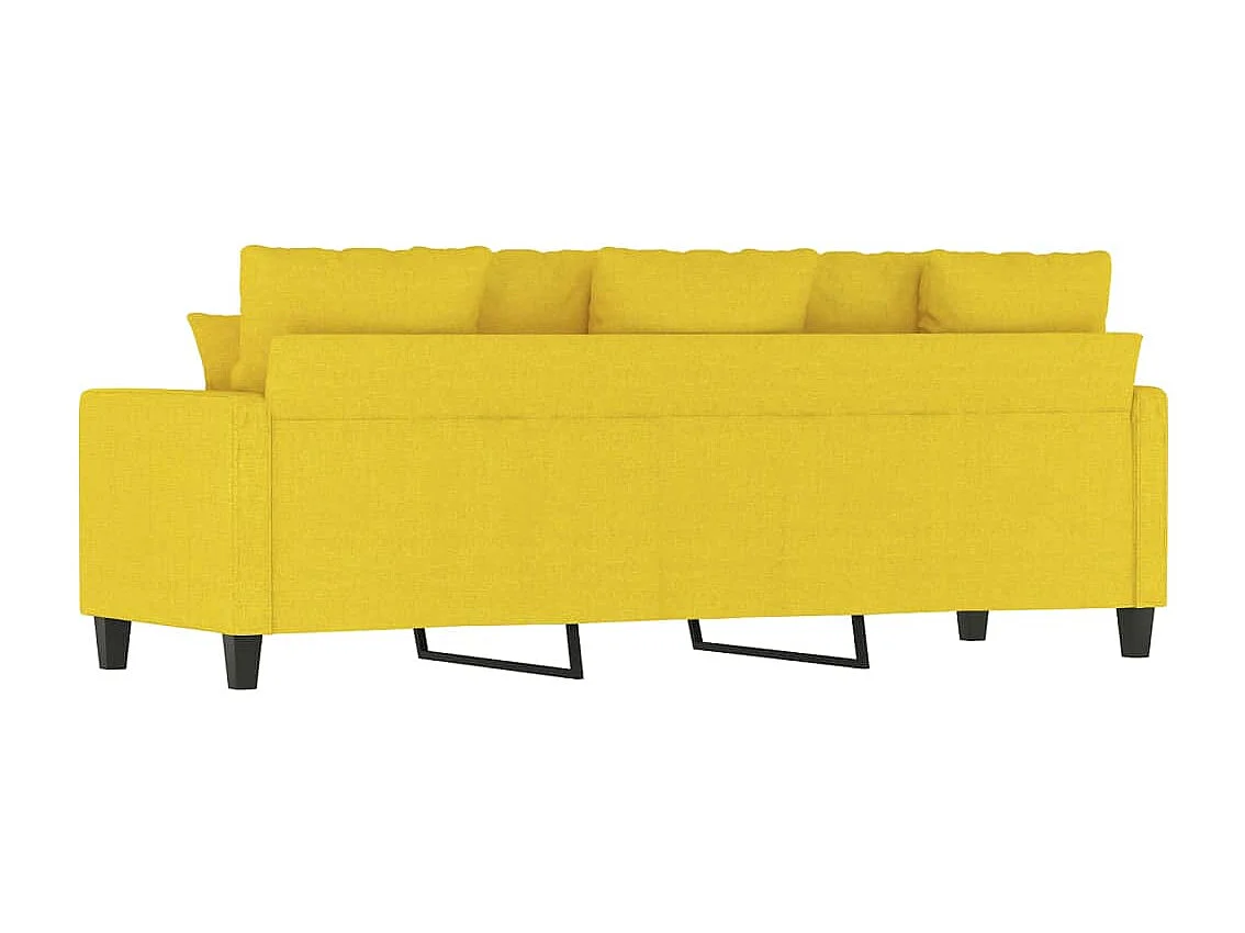 Canapé à 3 places Jaune clair 180 cm Tissu