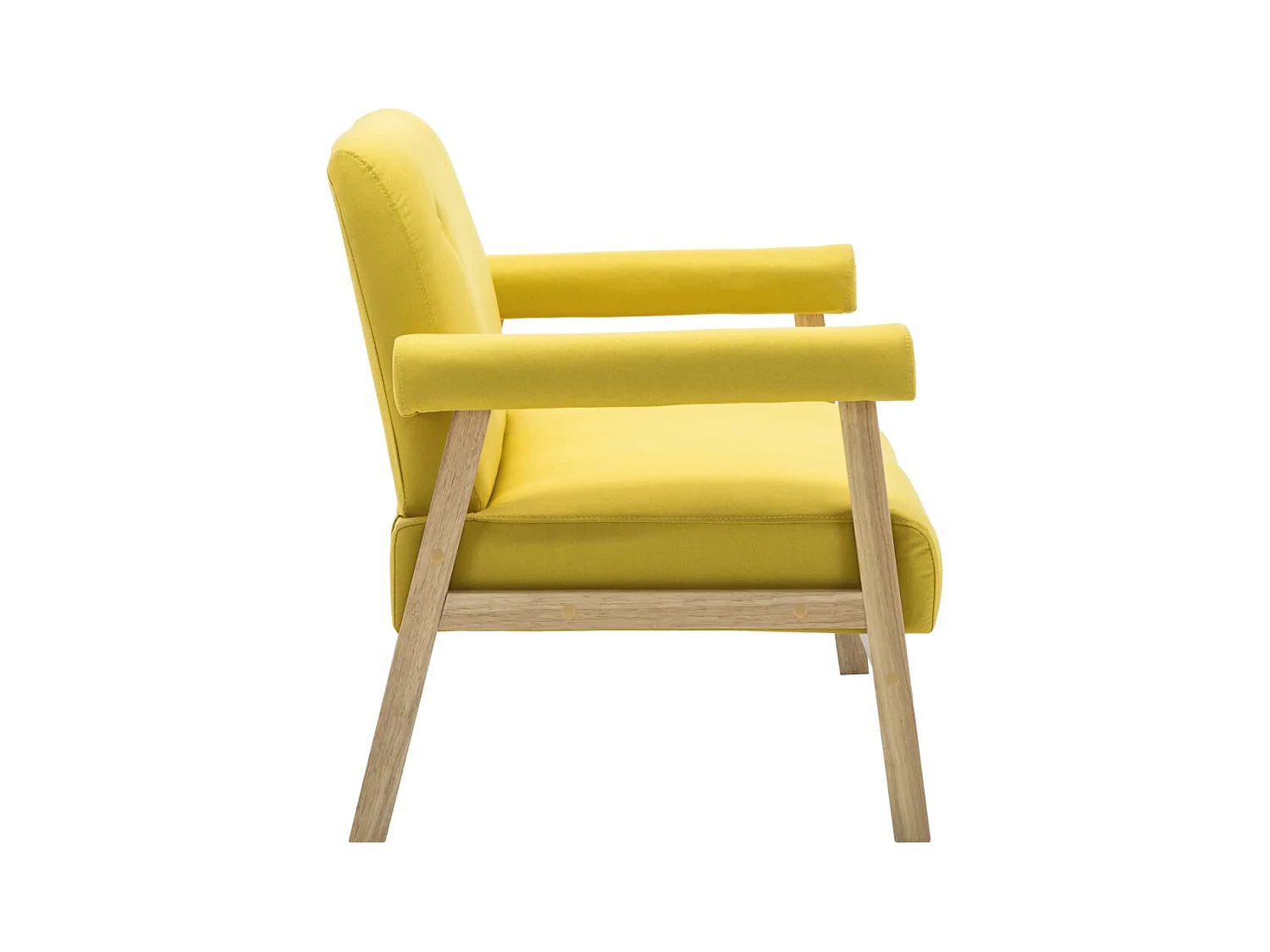 Canapé à 2 places Tissu Jaune