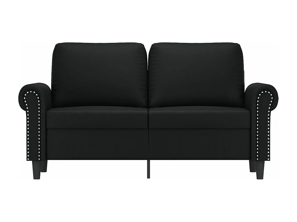 Tweezitsbank 120 cm kunstleer zwart