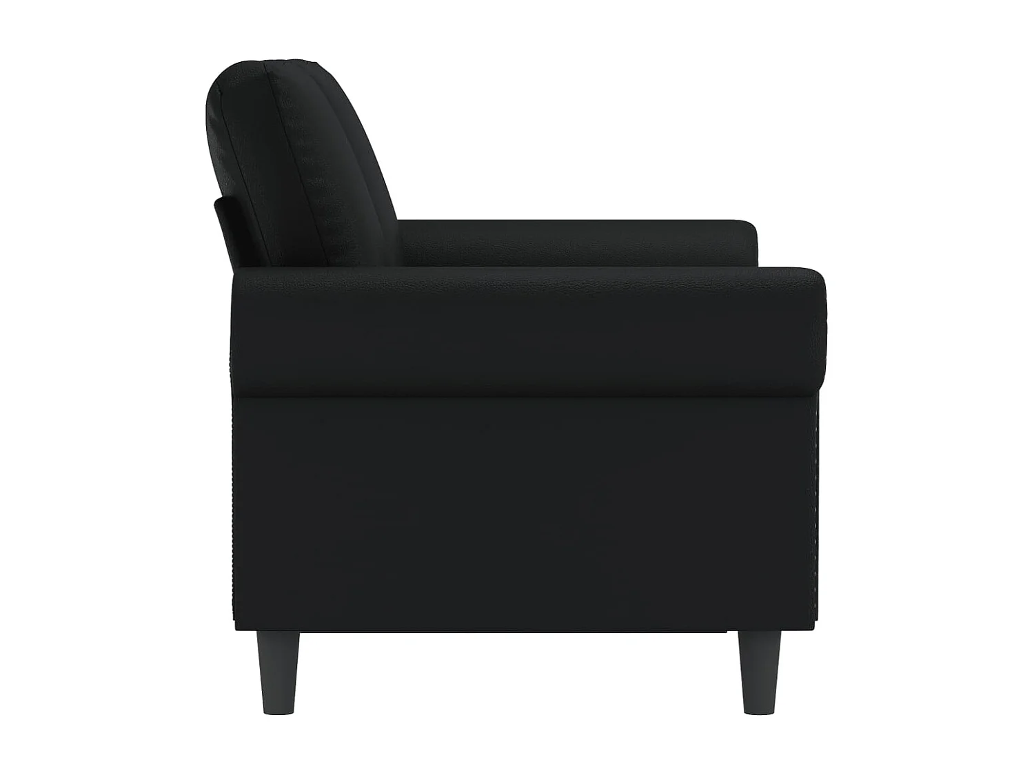 Tweezitsbank 120 cm kunstleer zwart